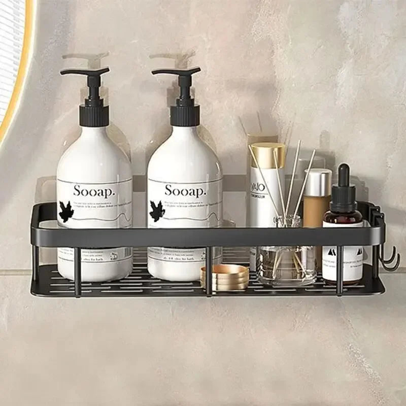 No-Drill Corner Shelf for Small Bathrooms
