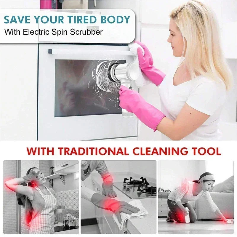 Cordless Spin Scrubber for Effortless Cleaning