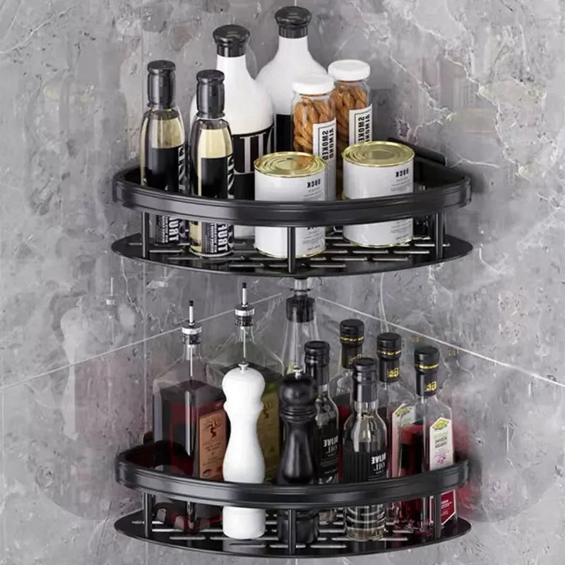 No-Drill Corner Shelf for Small Bathrooms